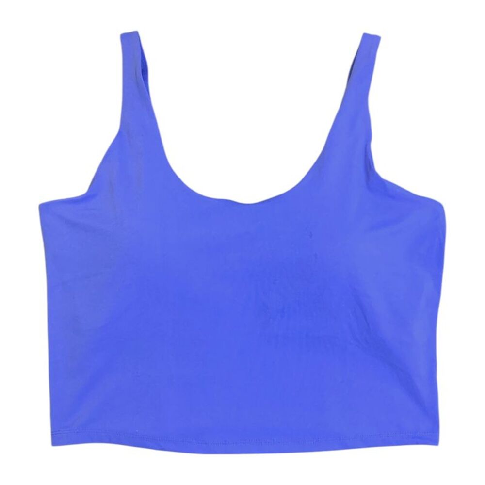 Blue - Member's Mark Women's Everyday Active Tank, Cropped, Wide Strap, Scoop Ne